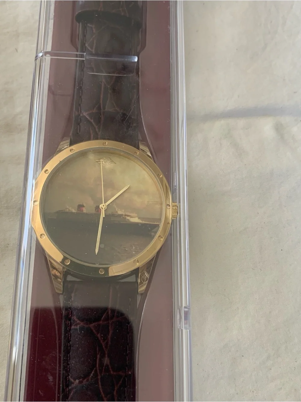 Disney Cruise Line Watch in Brown and Gold-Tone